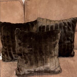 Target Brown Faux Fur Accent Pillows